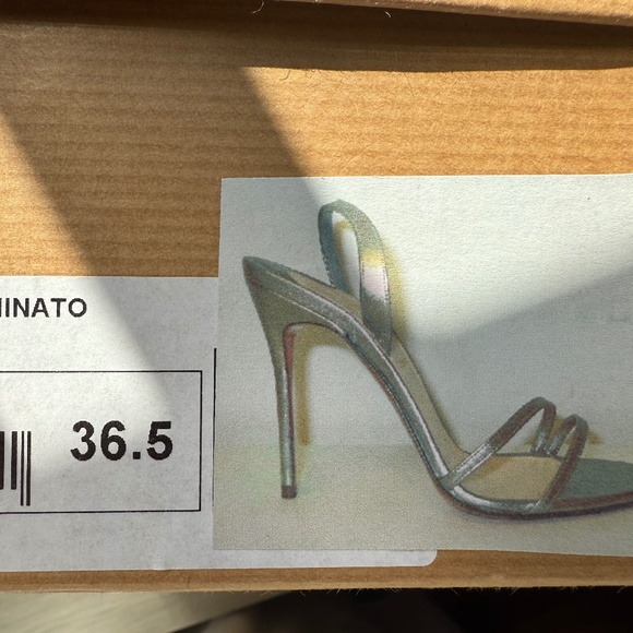 Christian Louboutin heels size 6.5 silver - Picture 3 of 4